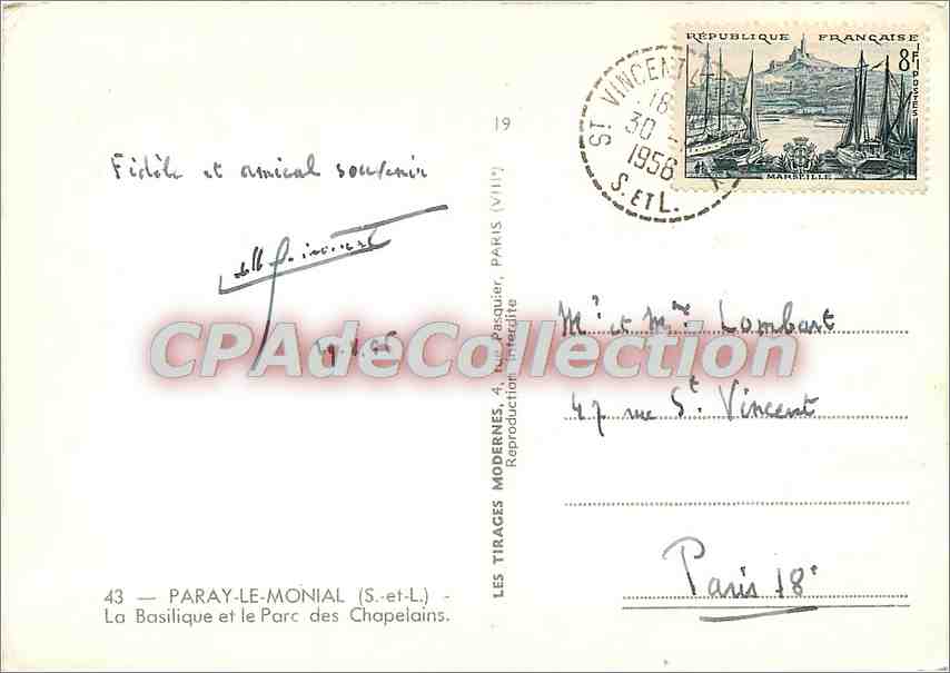 Paray-le-Monial — La Basilique et le Parc des Chapelains — Les Tirages Modernes — Reverso