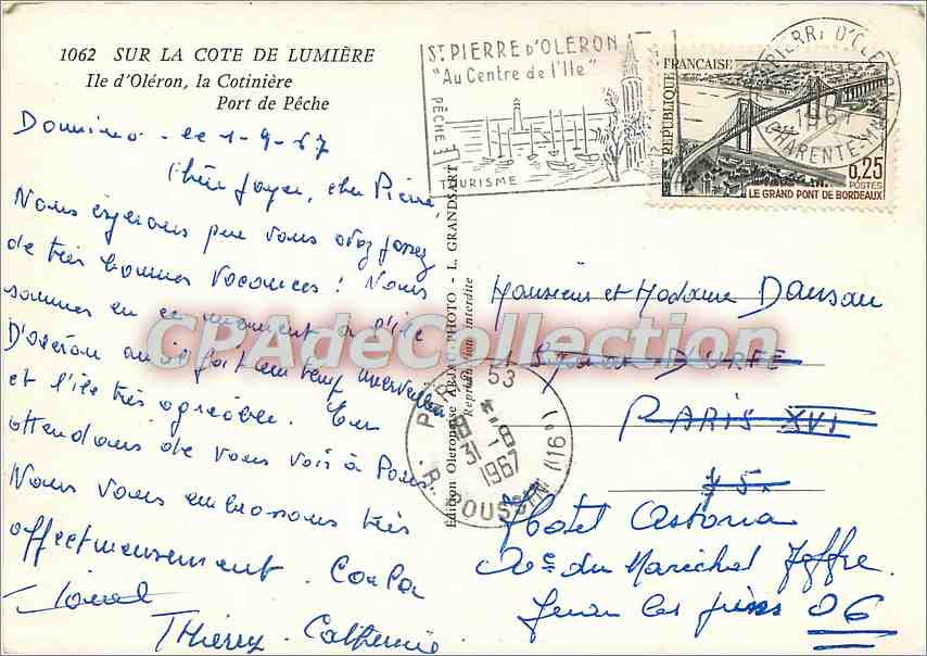 Port de Pêche — Île d'Oléron — Édition ABRJAC — Verso