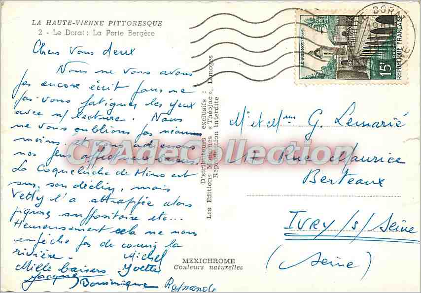 La Porte Bergère — La Haute-Vienne — Éditeur IRIS — Verso