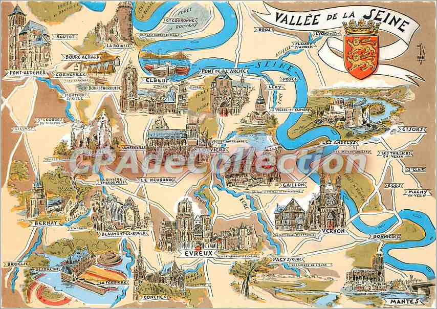 CPSM Les provinces Francaise La Normandie Vallee de la Seine