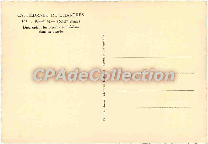 Cathédrale de Chartres — Portail Nord (XIIIe siècle) — Éditions Haver, Chartres — Verso