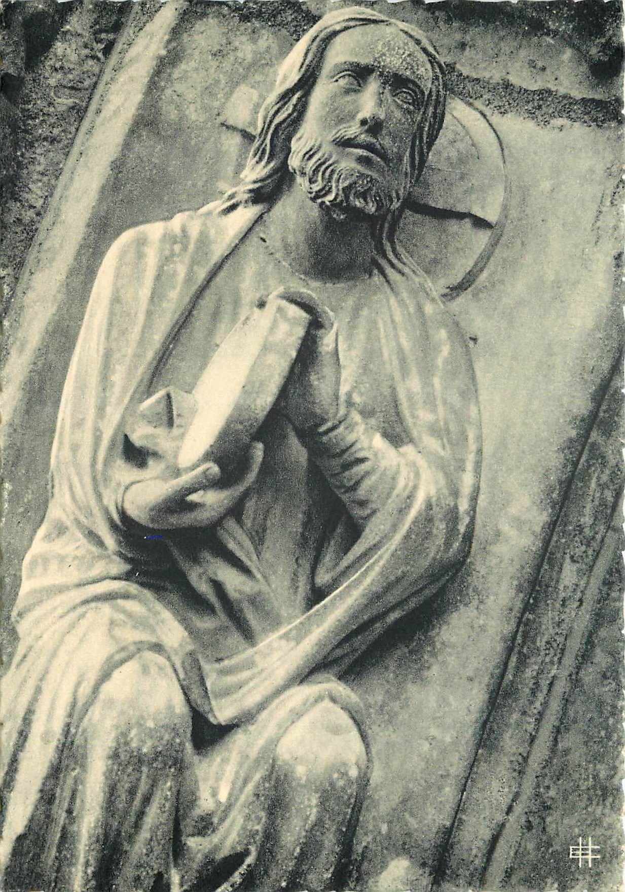Cathédrale de Chartres — Portail Nord (XIIIe siècle) — Dieu créant la Lune et le Soleil — Éditions Houvet, Chartres