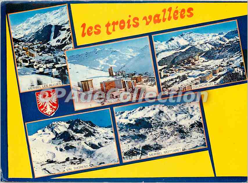 CPSM Les Trois Vallees (Savoie) Meribel les Allues les Menuires courchevel val Thorens Meribel Motta