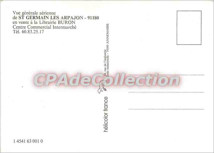 Saint-Germain-les-Arpajon — vue aérienne — Librairie BURON — Verso
