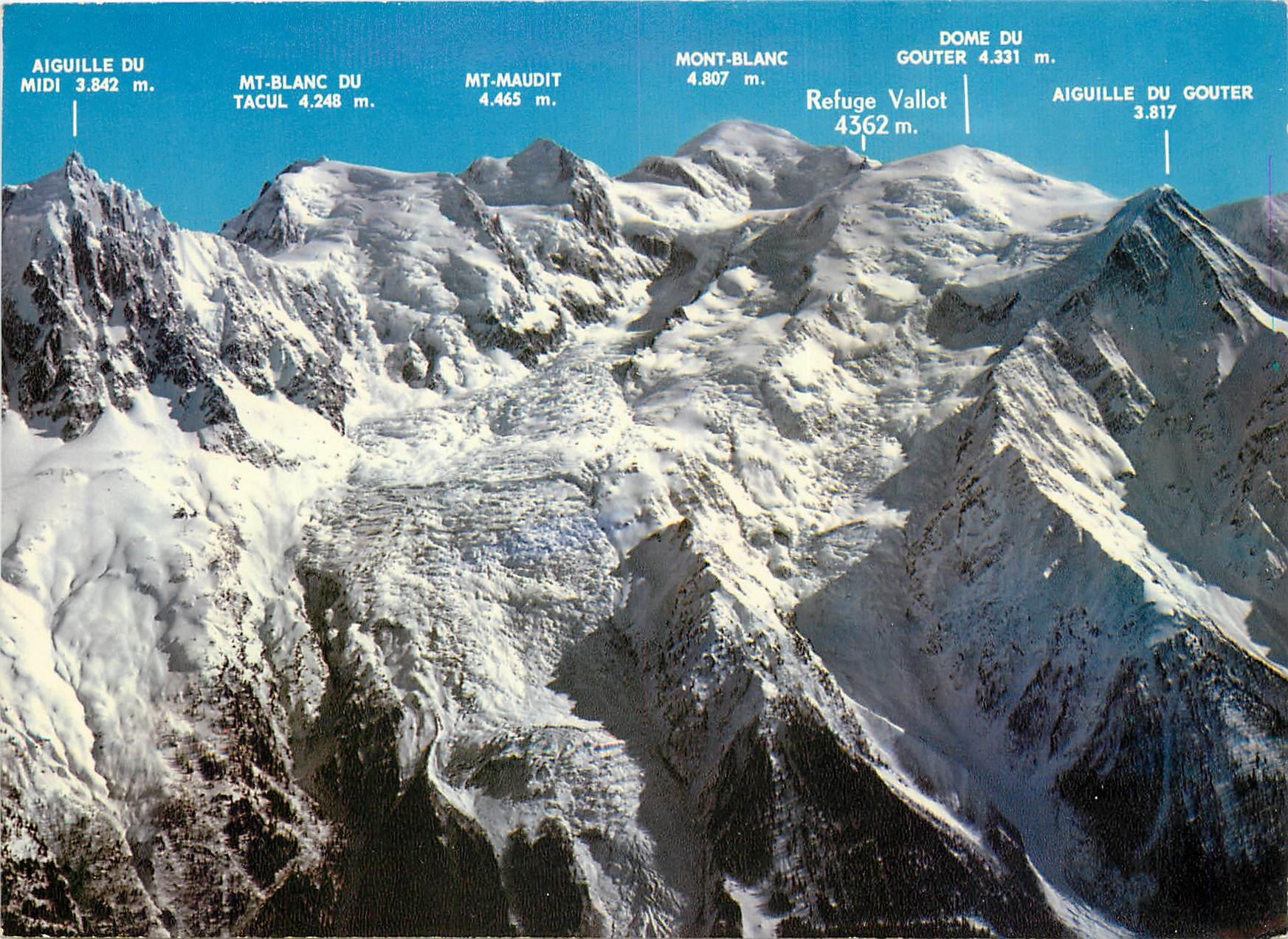 Chamonix-Mont-Blanc — Vue panoramique sur le Massif du Mont-Blanc — Imprimeur Combier (71 S.&L.)
