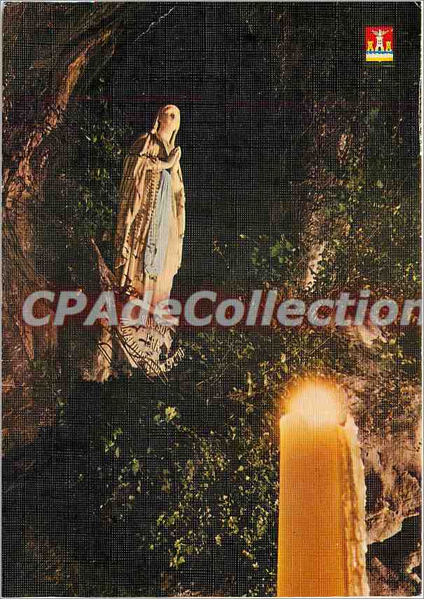 CPSM Lourdes la Vierge de la Grotte Miraculeuse