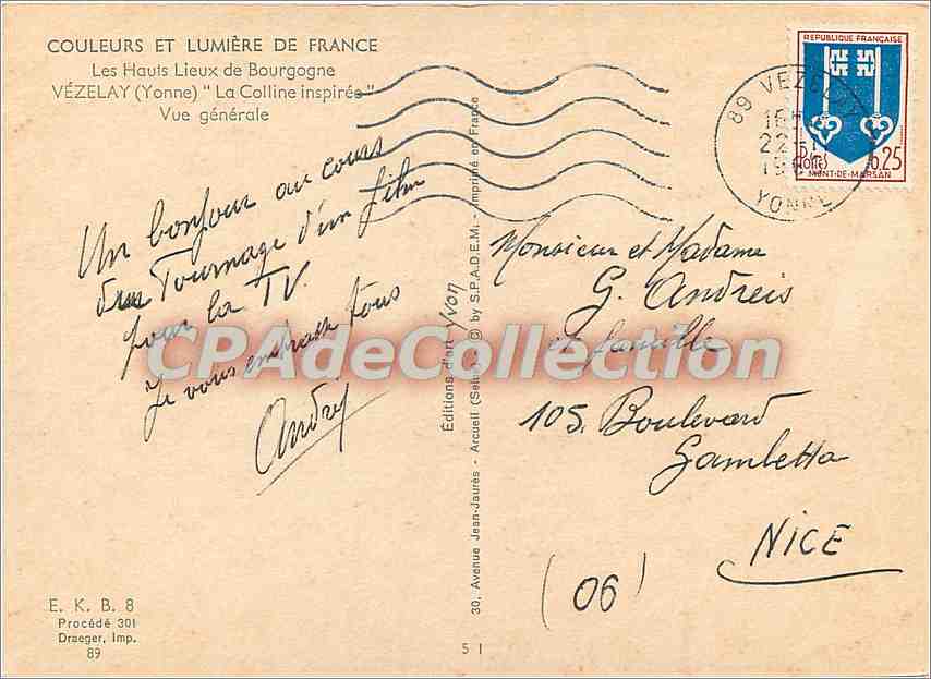 Vézelay (Yonne) — Vue générale — Éditions Jean-Jaurès — Reverso