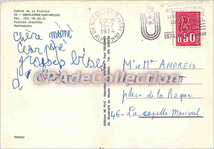 Châlet de la Piscine — Greolieres-les-Neiges — Éditions MI PLAI — Rückseite
