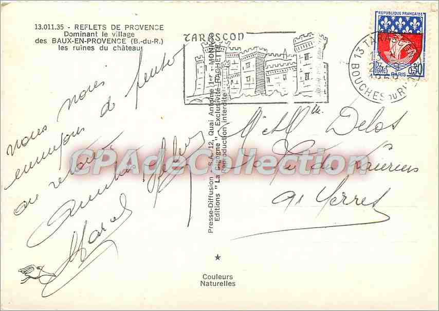 Baux-en-Provence — Ruines du château dominant le village — Presses-Diffusion, Éditions 'La Cigogne' — Reverso