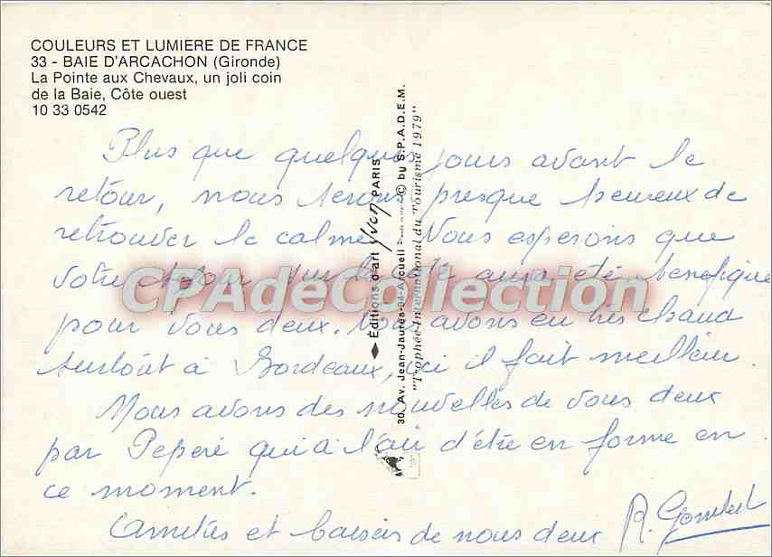 Baie d'Arcachon — La Pointe aux Chevaux — Éditions Jean-Daudet — Verso