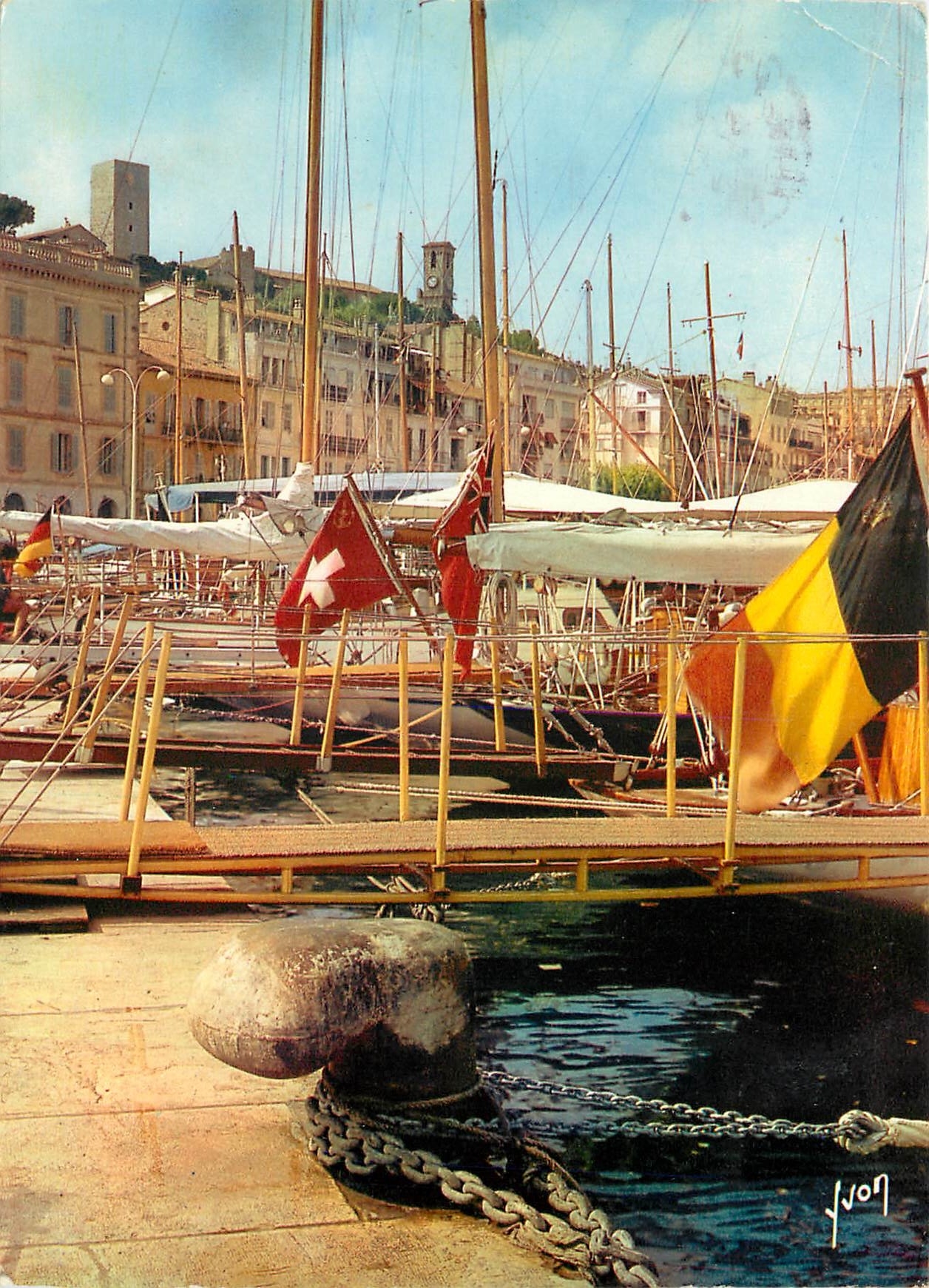 Le Port des Yachts et le Suquet — Cannes — Éditions d'Art Jean Jaures