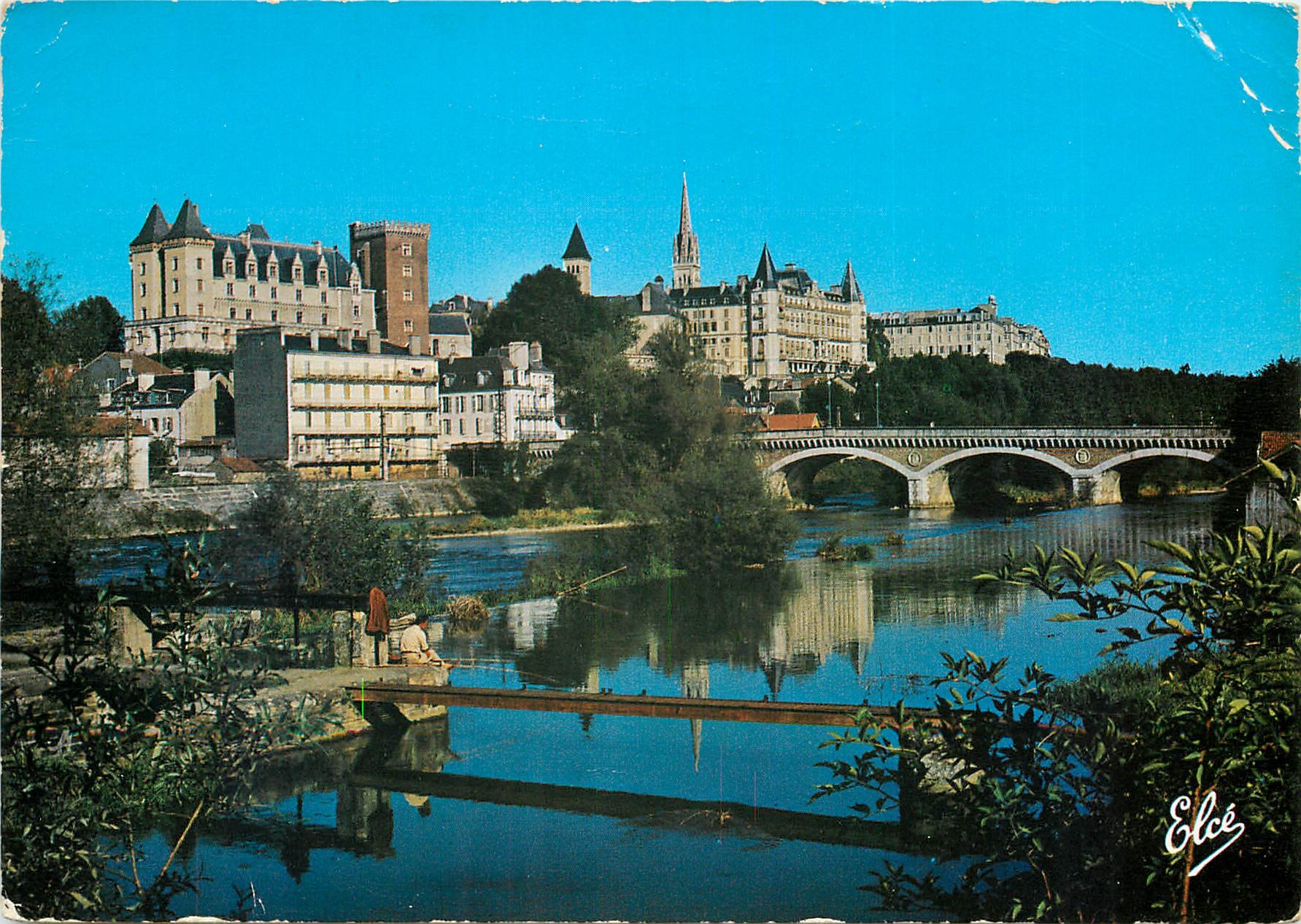 Pau — Vue sur le Gave, le Château et la Ville — Éditeur Elcée, N° 3604