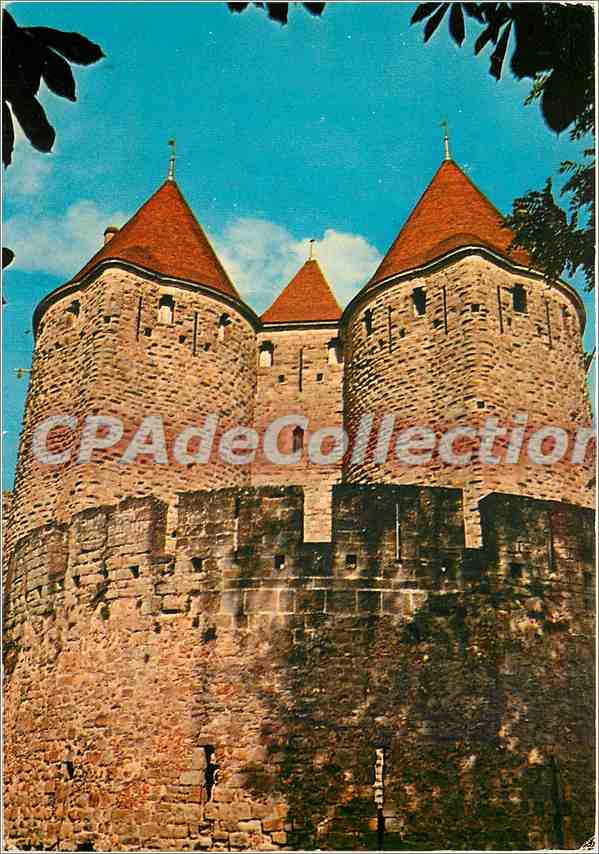 CPSM Carcassonne la Cite les tours de la Porte Narbonnaises
