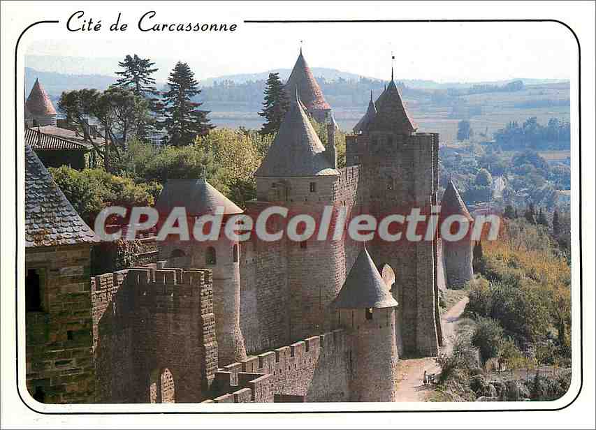 CPSM Cite de Carcassonne (Aude) La Porte d'Aude avec ses remaprts