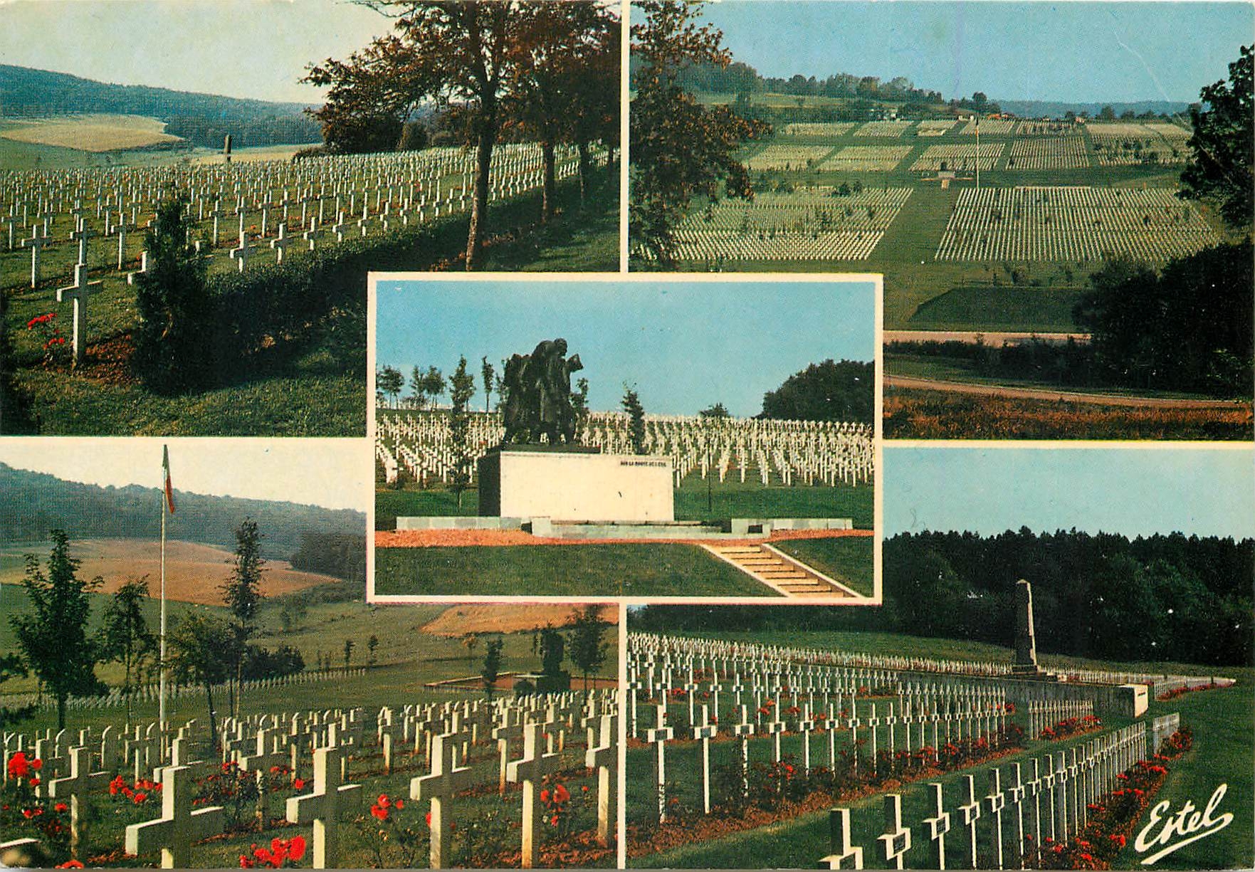 CPSM Pont a Mousson (Meurthe et M) Le bois le Petre cimetiere militaire du Petan (1914 1918 1938 194