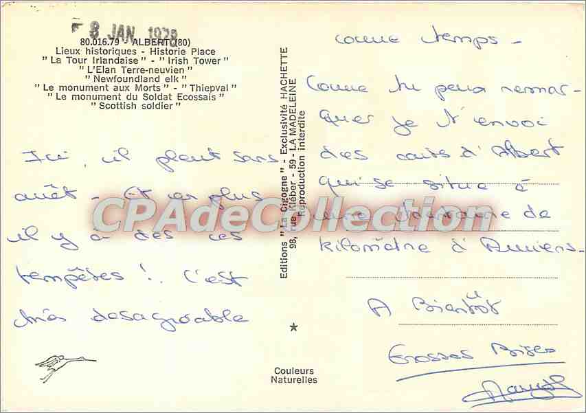 Albert — Souvenir du Passé — Éditions HACHETTE — Verso