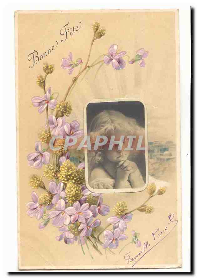 CPA Fantaisie Bonne fete (fleurs)
