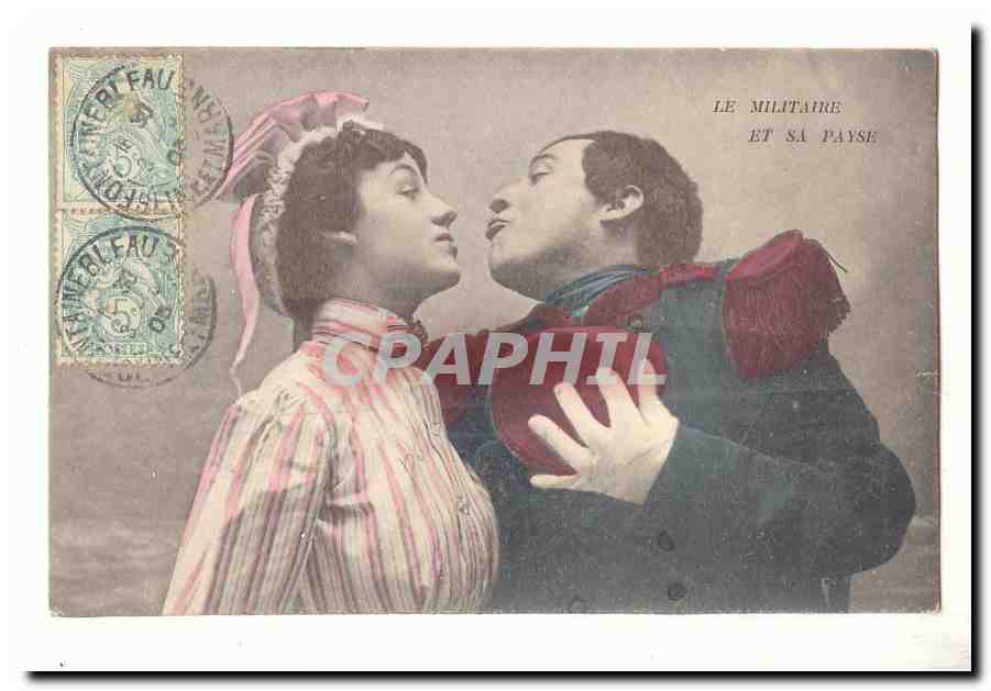 Le Militaire et sa Payse — scène de théâtre — éditeur anonyme