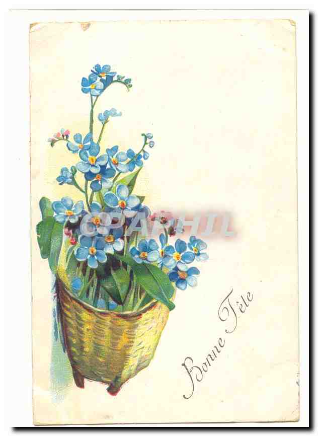 CPA Fantaisie Bonne fete (fleurs)
