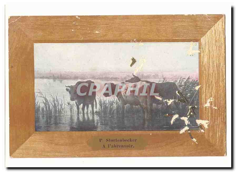 CPA P Stortenbecker A l'abreuvoir (vaches)