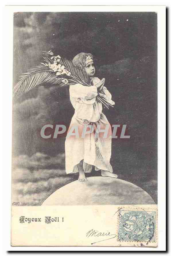 CPA fantaisie Joyeux Noel (enfant)