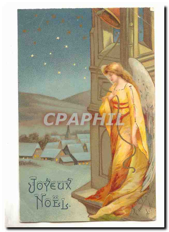 CPA fantaisie Joyeux Noel (ange)