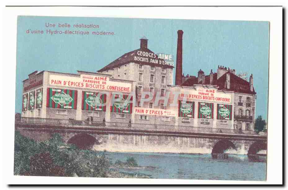 Usine Hydro-électrique moderne — Georges Aime, Fabrique de Pain d'Épices, Biscuits, Confiserie