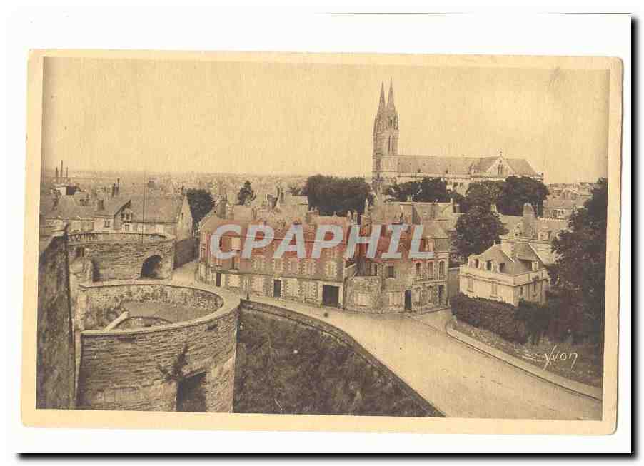 Angers CPA Vue generale prise du chateau