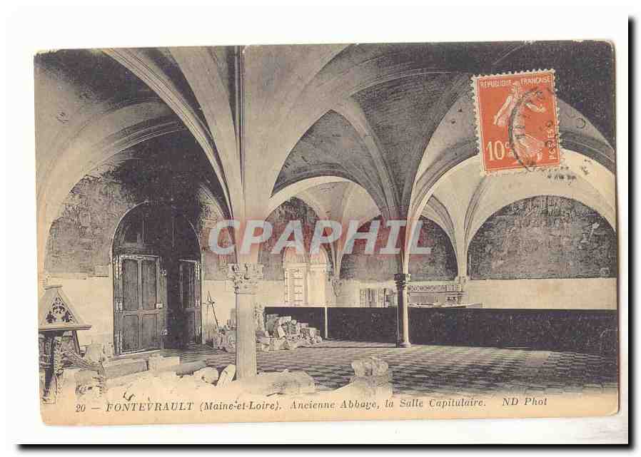 Fontevrault CPA ancienne abbaye la salle capitulaire