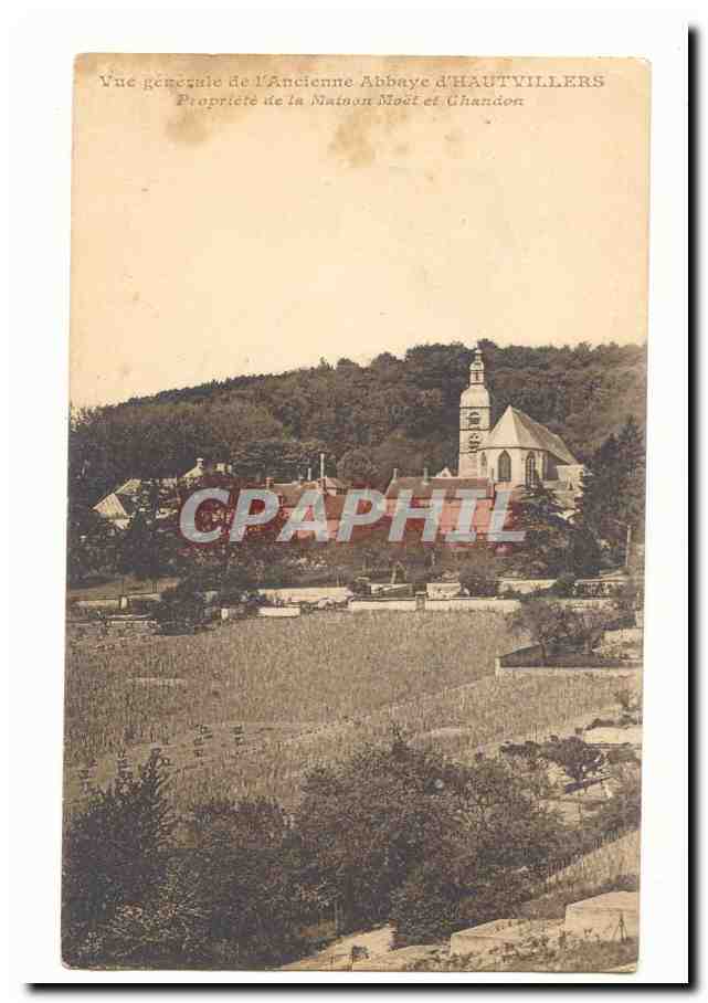 Vue générale de l'Ancienne Abbaye d'Hautvillers — Propriété de la Maison Moët et Chandon