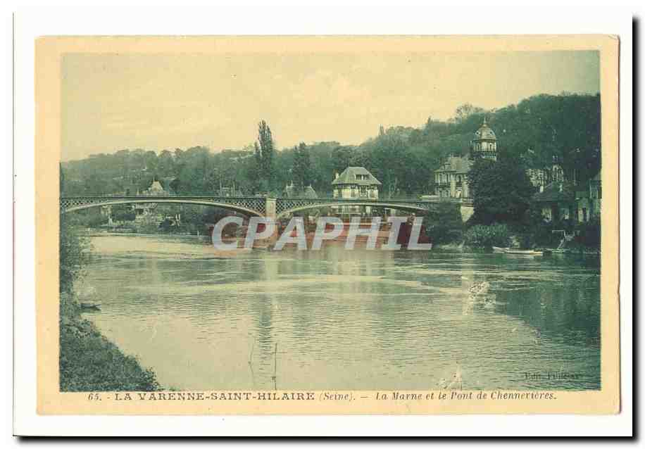 La Varenne-Saint-Hilaire (Seine) — La Marne et le Pont de Chenneretères — Éditeur : P. Lulli
