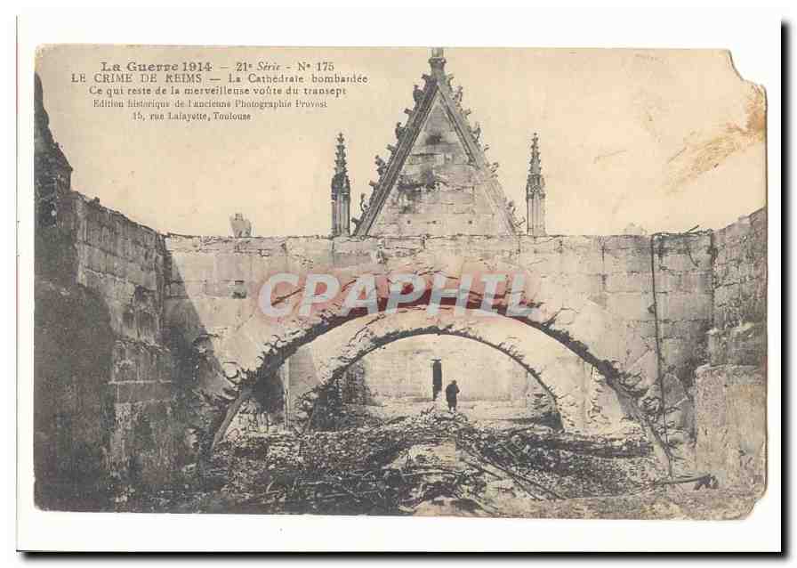 Le Crime de Reims — La cathédrale bombardée — 21e Série N° 175