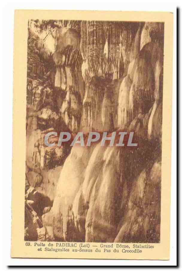 Puits de PAdIRAC (Lot) — Grand Dôme, Stalactites et Stalagmites au-dessus du Pas du Crocodile