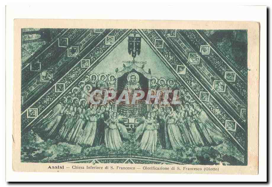 Italie Italia Assisi CPA Chiesa inferiore di S Fransesco Glorificazione di S Franseco