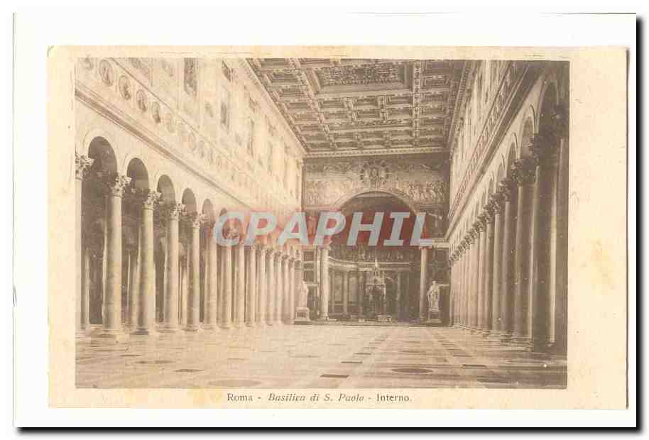 Italie Italia Roma CPA Basilica di S Paolo Interno