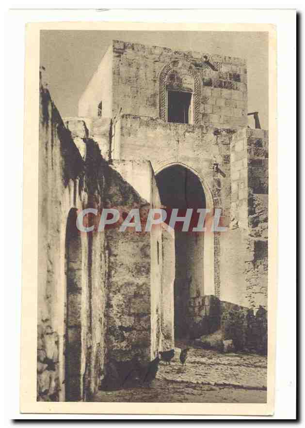 Italie Italia Lindo CPA L'avancorpo (pirgos) di una casa tipica