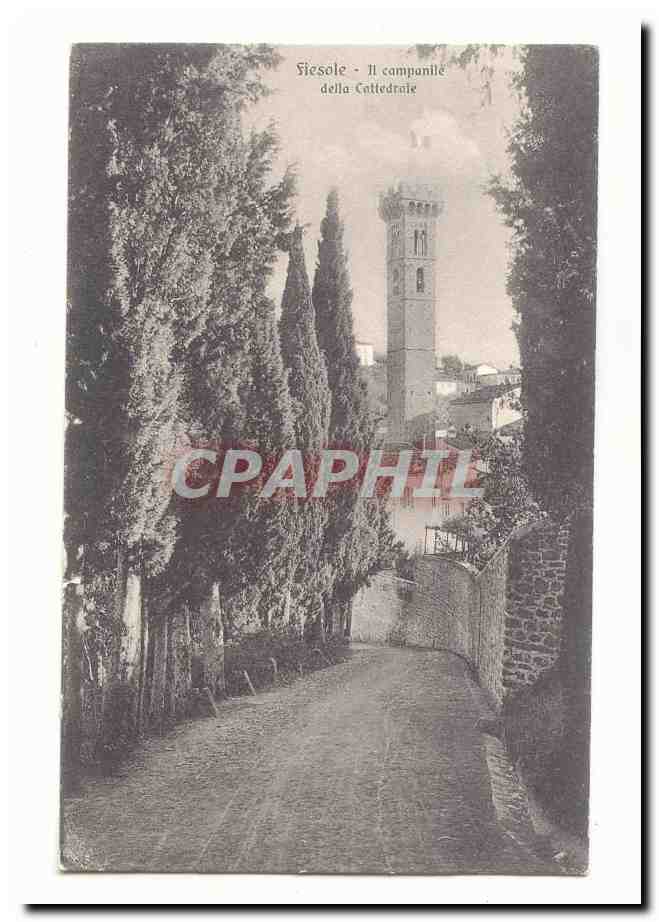 Italie Italia Fiesole CPA Il campanile della cathedrale