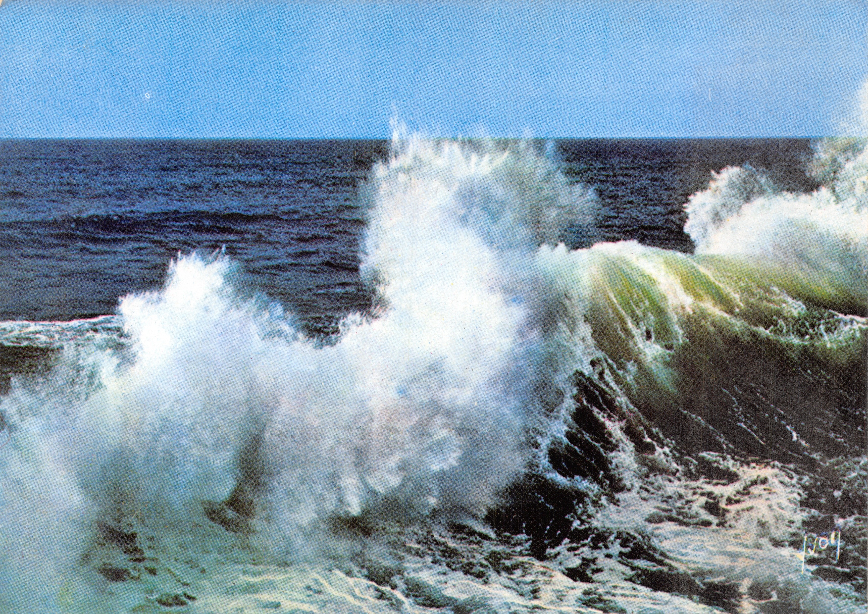 Effet de vagues — scène océanique — Éditions d'art YVOZ, série 10/184