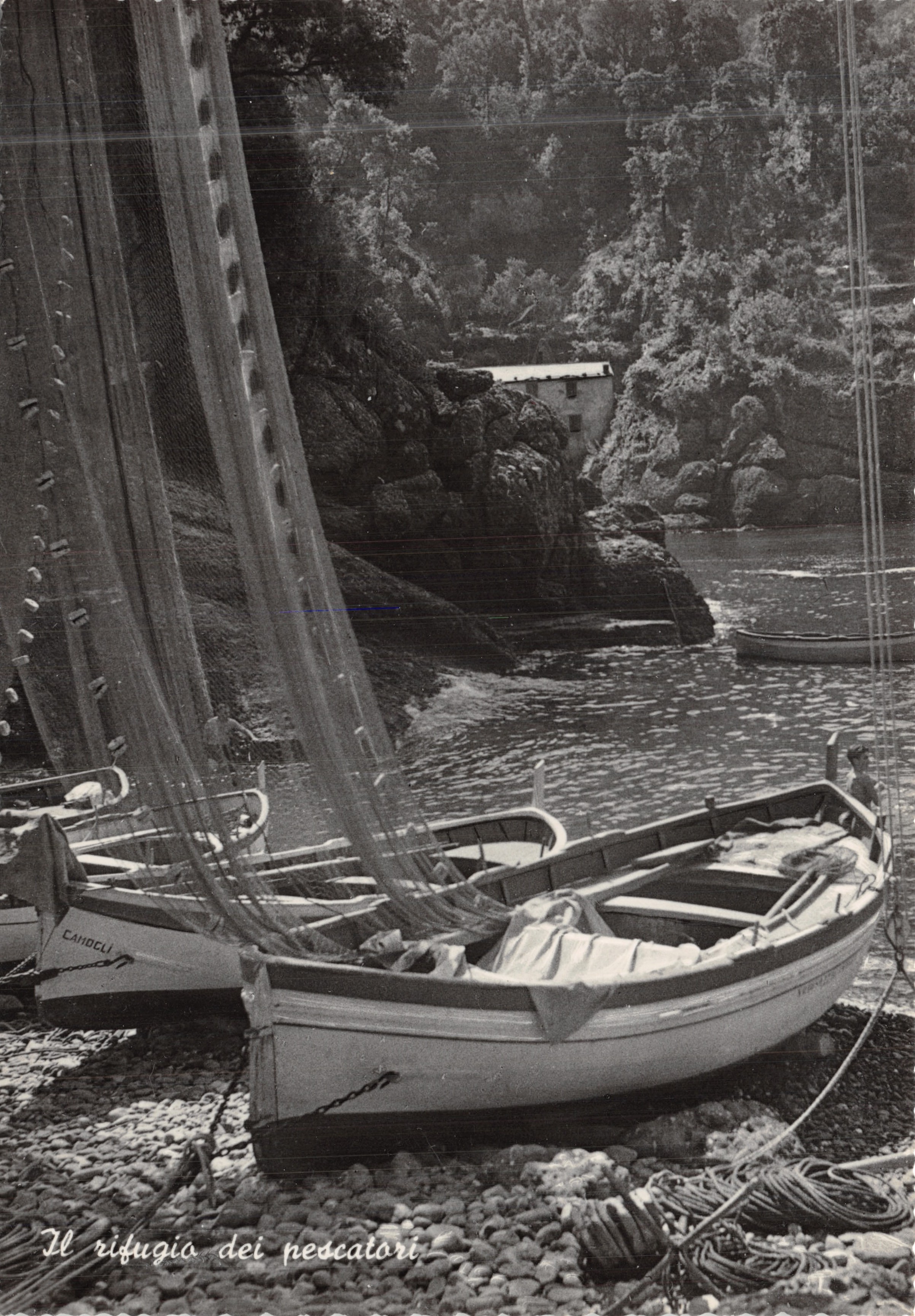 Le refuge des pêcheurs — vue aérienne du refuge de Camogli — éditeur Bromofoto Milano, n°17