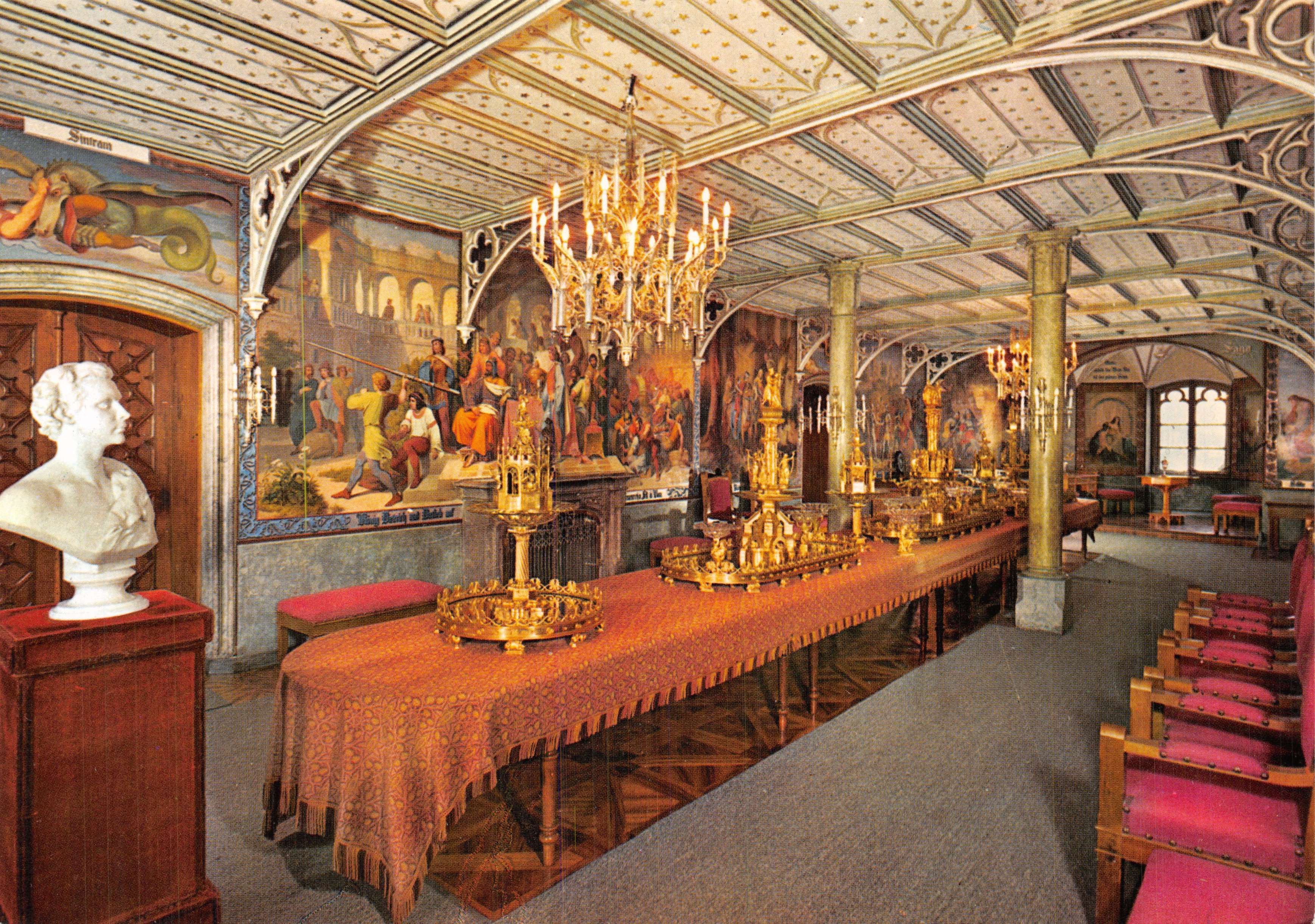 Heldensaal — salle de fête du château royal de Hohenschwangau — éditeur Kienberger, n° 24