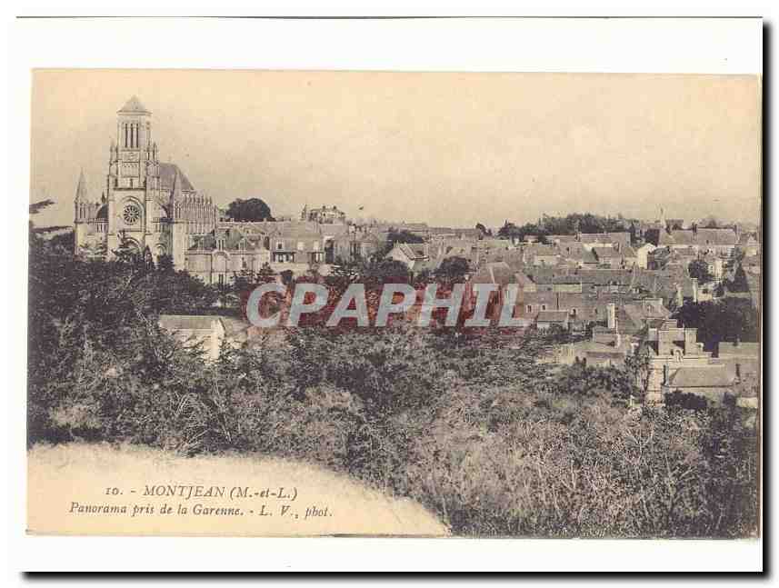 Montjean CPA Panorama pris de la Garenne