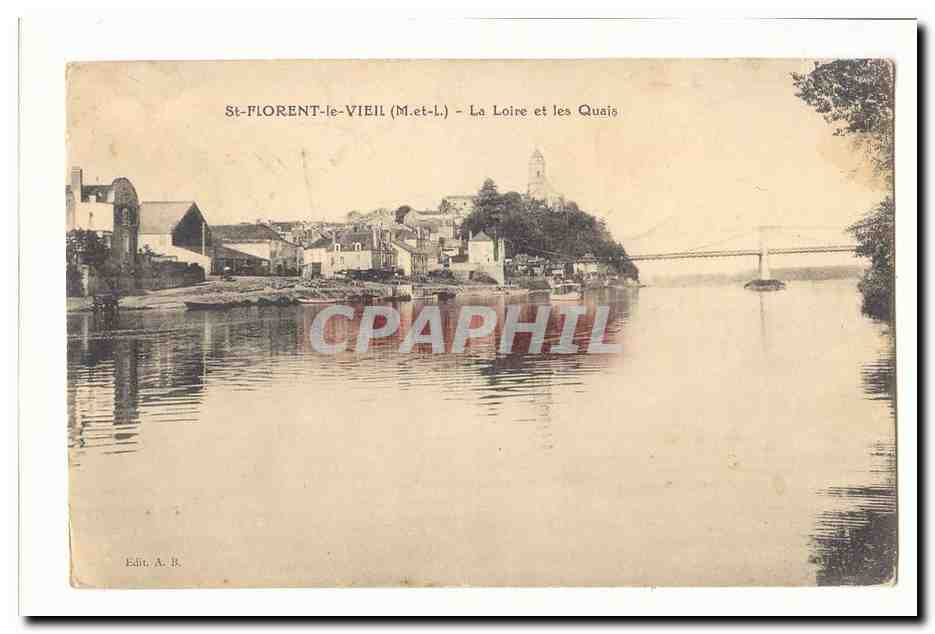 st Florent le Vieil CPA La Loire et les quais