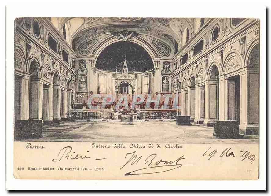 italie Italia Roma CPA Interno della Chiesa di S Cecilia (cecile)