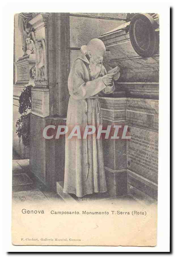 italie Italia Genova CPA Camposante Monumento T Serra (Rota)
