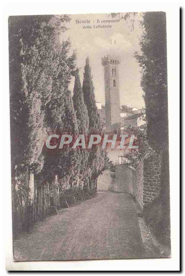 italie italia Fiesole CPA il campanile della cattedrale