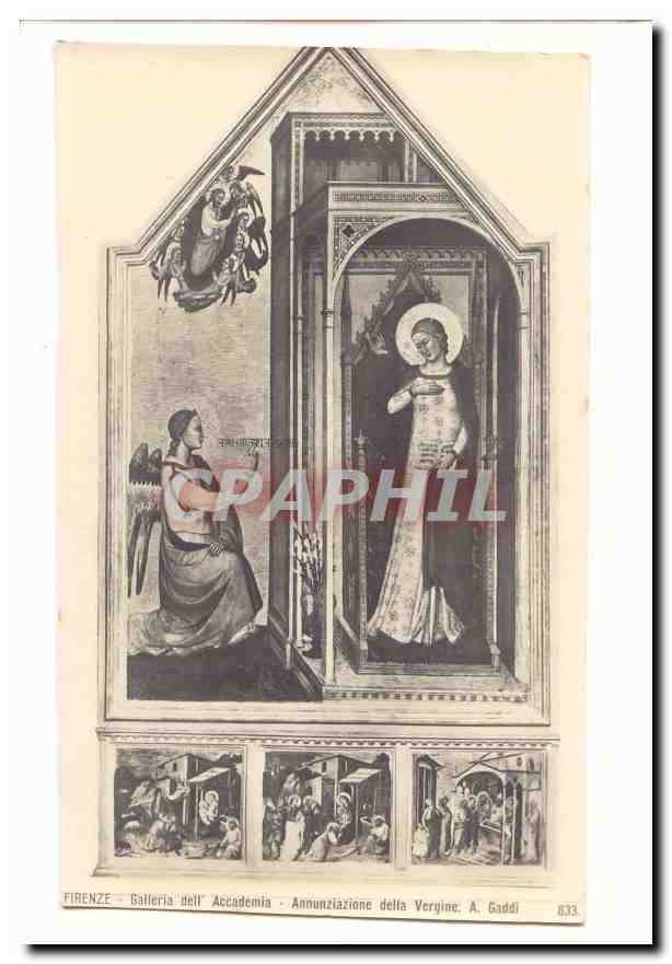 italie italia Firenze CPA Galleria dell accademia CPA Annunziazione della Vergine A Gaddi