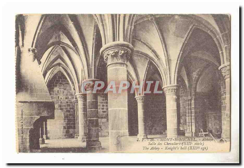 Mont Saint Michel CPA Salle des chevaliers (13eme)