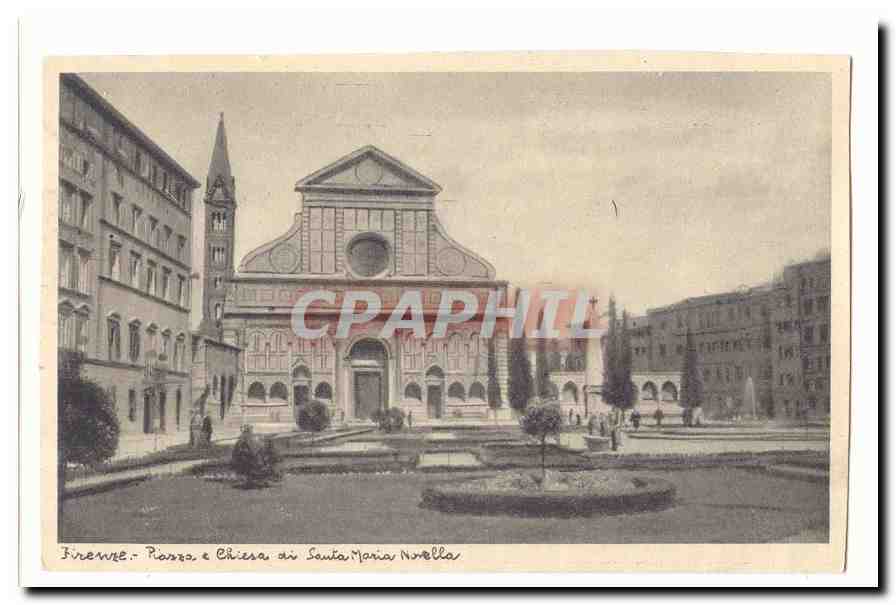 italie italia Firenze CPA Piazza e chiesa di Santa Maria Novella