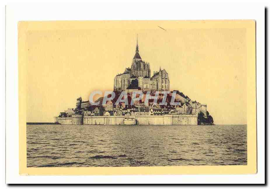 Mont Saint Michel CPA Abbaye Vue generale Cote Est
