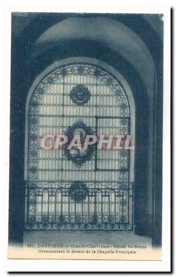Dauphiné — Grande-Chartreuse — St-Bruno-Glasfenster — Ornamente vor der Hauptkapelle